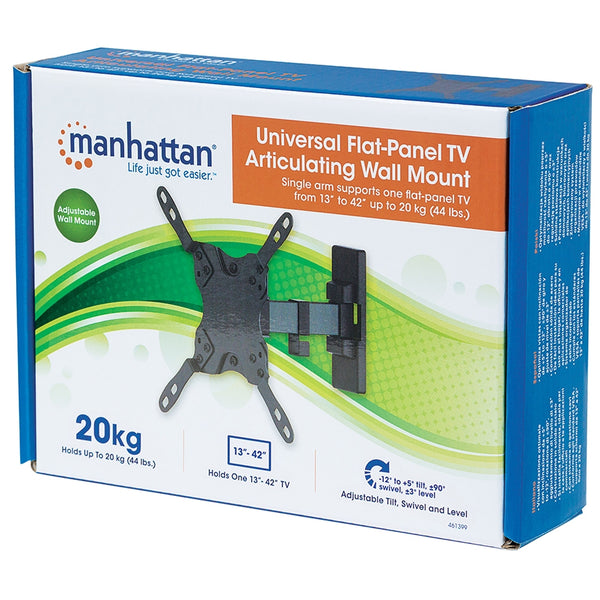 SOPORTE TV,MANHATTAN,461399, P/PARED 20KG, 13  A 42 ARTICULADO