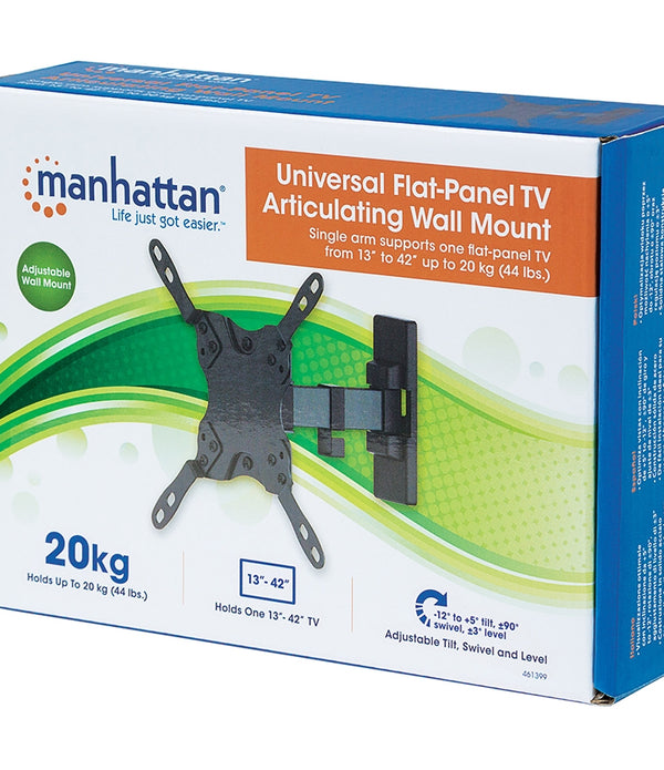 SOPORTE TV,MANHATTAN,461399, P/PARED 20KG, 13  A 42 ARTICULADO