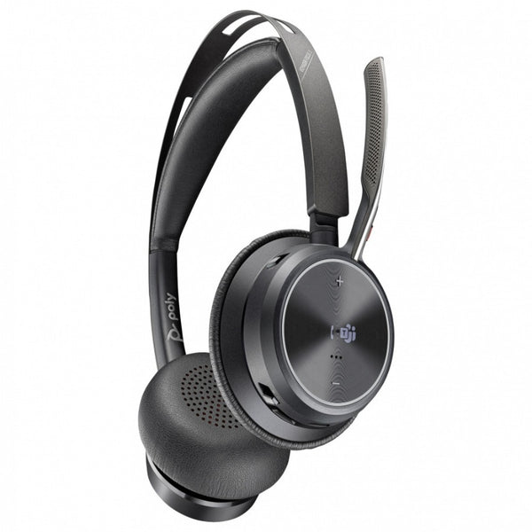 DIADEMA HP POLY 9T9J4AAAC3 VOYAGER FOCUS 2 UC/ VERSION MICROSOFT TEAMS BLUETOOTH DONGLE USB-A CONEXION HASTA 2 DISPOSITIVOS ESTEREO HASTA19 H DE CONVERSACION ALCANCE HASTA 50 M (SIN BASE DE CARGA)