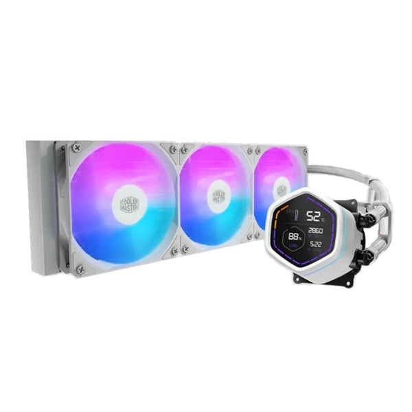 DISIPADOR DE ENFRIAMIENTO LIQUIDO COOLER MASTER MASTERLIQUID CORE NEX DIGITAL SERIES 360 / ARGB / BLANCO / GAMER