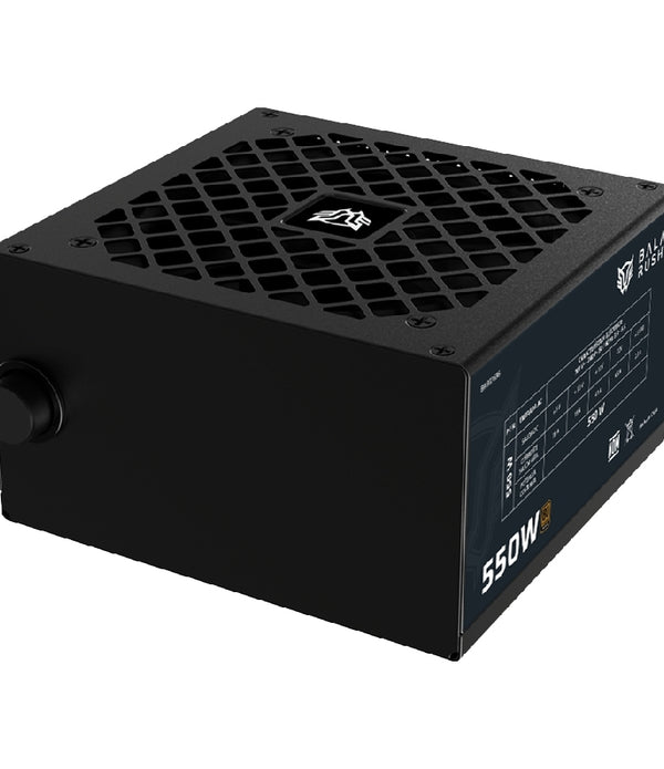 FUENTE DE PODER GAMER BALAM RUSH GR BURST GR550B / CERTIFICADA / 550W / 80 PLUS BRONZE / ATX / NO MODULAR / BAJO NIVEL DE RUIDO / 5 AÑOS DE GARANTIA / NEGRO / BR-937696