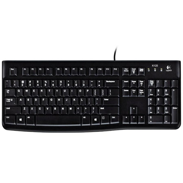 TECLADO LOGITECH K120 ALAMBRICO USB RESISTENTE A DERRAMES (ESPAÑOL) NEGRO