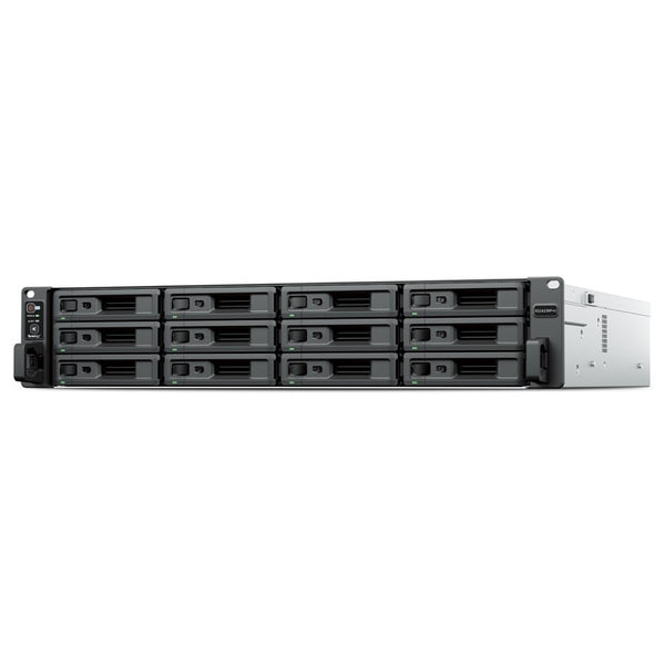 NAS SYNOLOGY RS2423RP+II /12 BAHIAS/ FUENTE REDUNDANTE/ NUCLEO CUADRUPLE 3.3GHZ/8GB DDR4/ HASTA 288 TB/ 1GBE LAN X2/ LAN 10GBE X1/ USB 3.2 X2/HOTSWAP/ AMD RYZEN V1780B