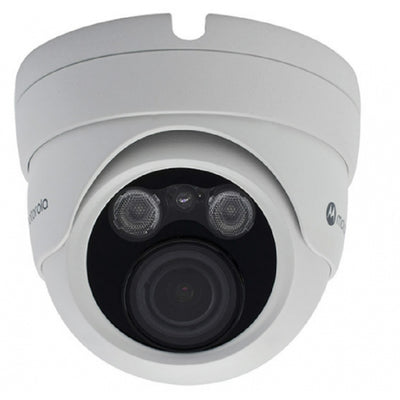 CAMARA IP MOTOROLA MTIDM045721 / DOMO METAL / VARIFOCAL MOTORIZADA / 5MP / ICR, DIA-NOCHE / IP66 / ONVIF / POE / DNR 2D-3D , WDR DIGITAL , BLC , HLC , DESEMPAÑADOR / IR 40M / CYBERSEGURIDAD GDRP