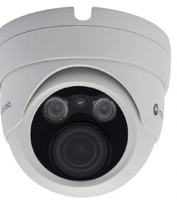 CAMARA IP MOTOROLA MTIDM045721 / DOMO METAL / VARIFOCAL MOTORIZADA / 5MP / ICR, DIA-NOCHE / IP66 / ONVIF / POE / DNR 2D-3D , WDR DIGITAL , BLC , HLC , DESEMPAÑADOR / IR 40M / CYBERSEGURIDAD GDRP