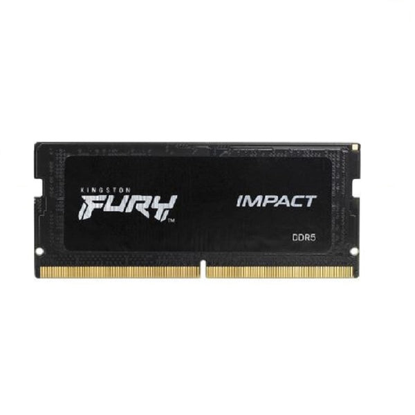 MEMORIA RAM KINGSTON SODIMM DDR5 8GB 4800MT/S FURY IMPACT BLACK CL38 262PIN 1.1V C/DIFUSOR DE CALOR P/LAPTOP KF548S38IB-8