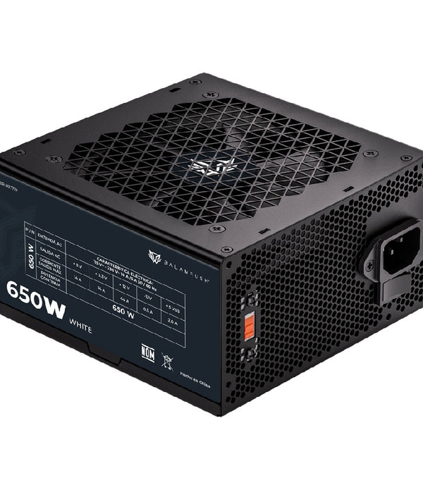 FUENTE DE PODER GAMER BALAM RUSH PULSAR 650PR / CERTIFICADA / 650W / 80 PLUS WHITE / ATX / NO MODULAR / BAJO NIVEL DE RUIDO / 5 AÑOS DE GARANTIA / NEGRO / BR-937719