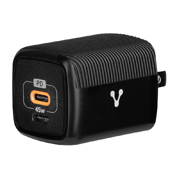 CARGADOR PARED / VORAGO /  AU-402 - CARGA RAPIDA   /  3.0   A   1 USB-C /  45W  /  NEGRO
