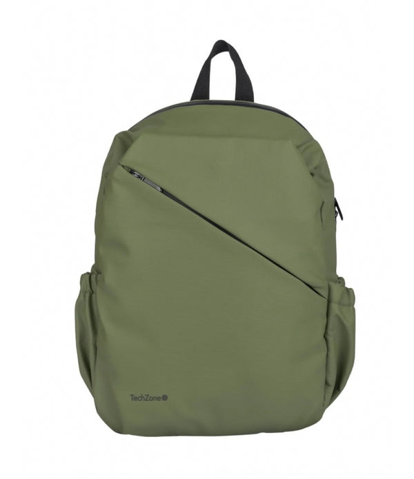 MOCHILA - BACKPACK - TECHZONE- TZLBP29-V - STYLE - 16 PULGADAS - 4 COMPARTIMIENTOS - VERDE