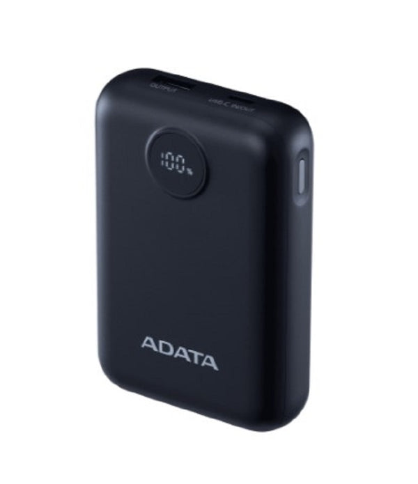 BATERIA DE RESPALDO ADATA POWER BANK C10022 10000MAH ENTRADA USB TIPO C Y USB TIPO A NEGRA PC1002212BK