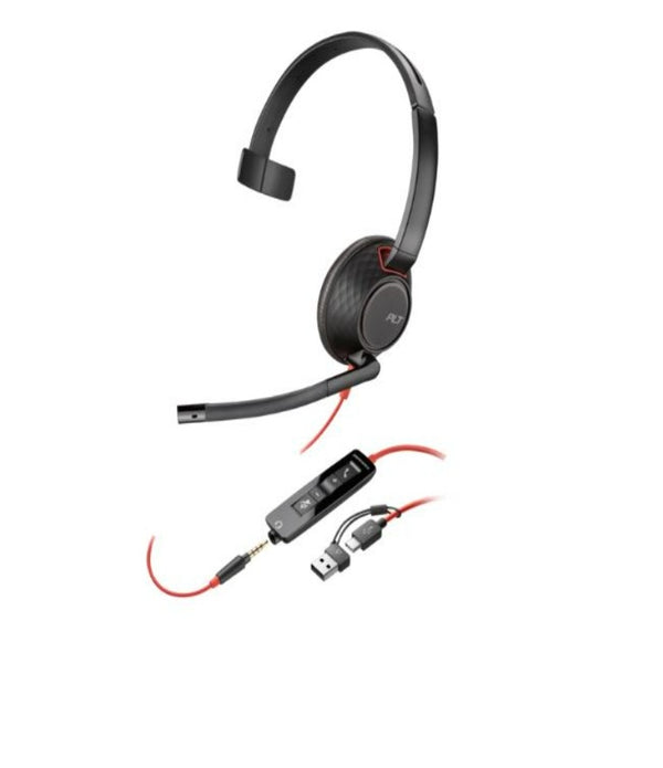 DIADEMA HP POLY 8X230AA BW 5210 / MONOAURALES USB-C/A CONECTOR DE 3,5 MM CANCELACION DE RUIDO