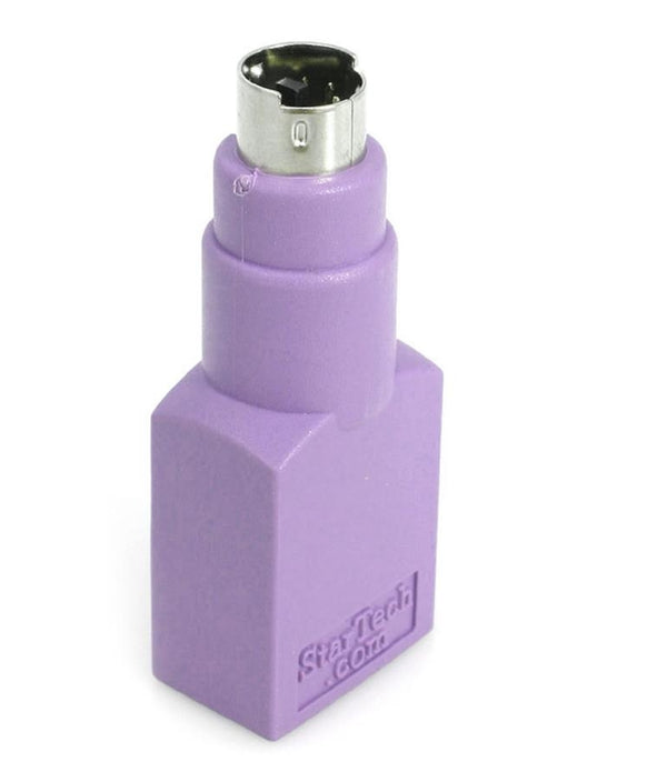 ADAPTADOR PARA TECLADO O MOUSE USB A CONECTOR PS/2 PS2 MINIDIN - 1X HEMBRA USB - 1X MACHO MINI-DIN - PRPURA - STARTECH.COM MOD. GC46FMKEY