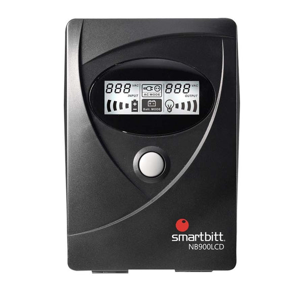 NO-BREAK INTERACTIVO  SMARTBITT  SBNB900LCD   900VA/450W, CLAVIJA NEMA 5-15P, 6 CONTACTOS TIPO NEMA 5-15R CON RESPALDO DE BATERIAS, REGULACION Y SUPRESION DE PICOS,  PUERTO USB Y LCD