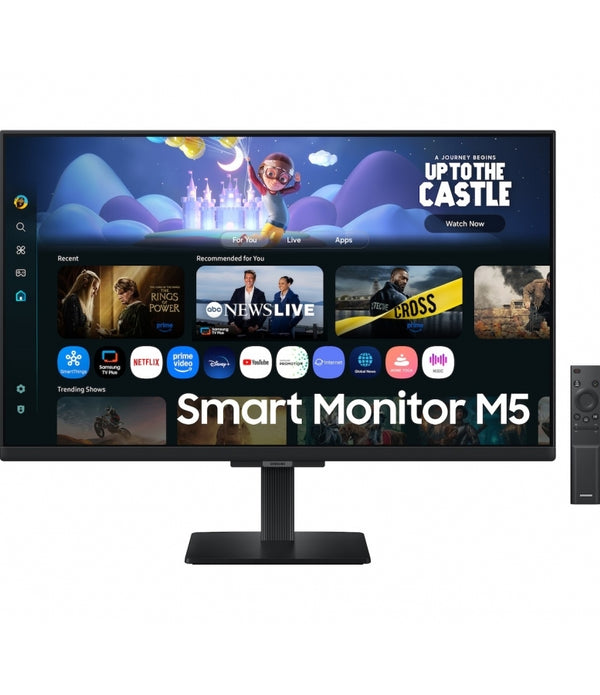 MONITOR LED SAMSUNG 27 PULGADAS /SMART MONITOR M5/ FHD (1920 X 1080)/ VA/ PLANO/ HDMI /BT/ WIFI/ 60 HZ/ NEGRO