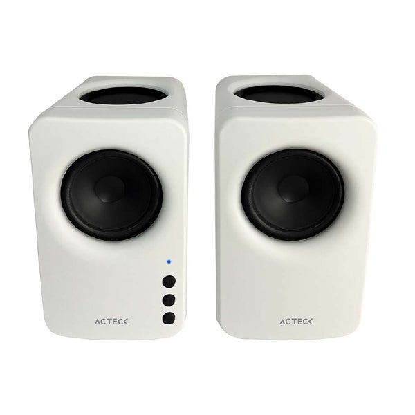 BOCINAS ACTECK DYNAMIC EXACT MINI BS475 / INALAMBRICA / 10 W RMS / SONIDO ESTEREO 2.0 / CONEXION BLUETOOTH - AUX / CONTROL DE VOLUMEN / INDICADOR LED / BLANCO / AC-936378