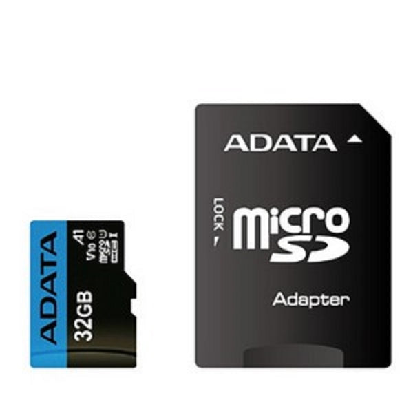 MEMORIA ADATA MICRO SDXC/SDHC 32GB UHS-I 100MB/25MB CLASE 10 V10 A1 C/ADAPTADOR AUSDH32GUICL10A1-RA1