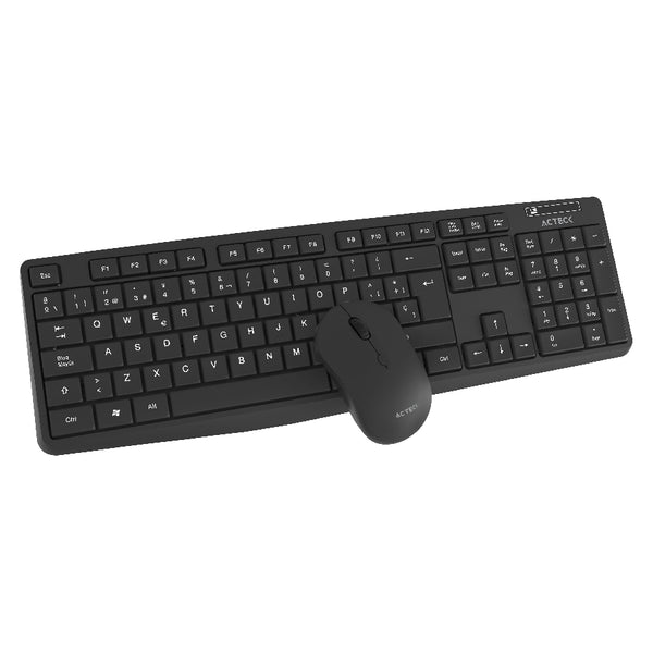 KIT ACTECK CREATOR MK440 / TECLADO Y MOUSE / INALAMBRICO / RECEPTOR USB / 105 TECLAS / OPTICO / 1000 DPI / NEGRO / AC-931755
