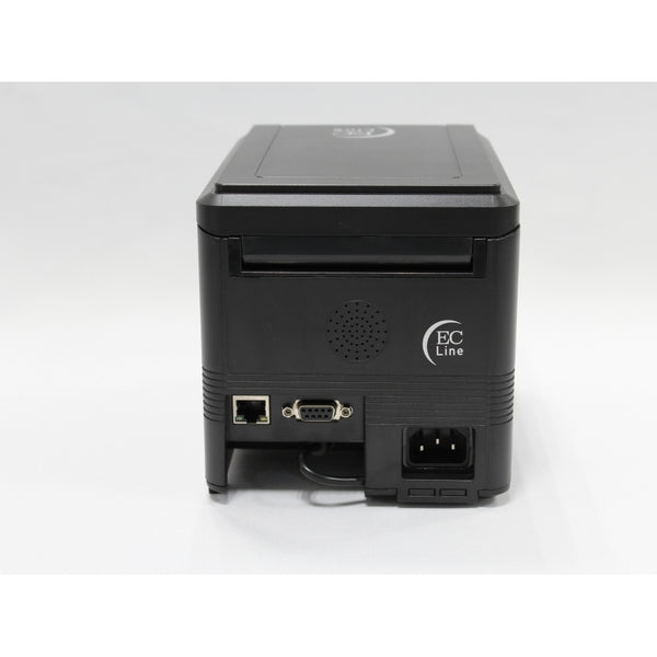 MINIPRINTER EC LINE EC-PM-80340, NEGRO, TERMICA, 80 MM, USB, SERIAL, ETHERNET (RED), RJ11, CORTE AUTOMATICO, 300 MM/SEG, ALERTA DE SONIDO Y LUZ, PARA COCINA