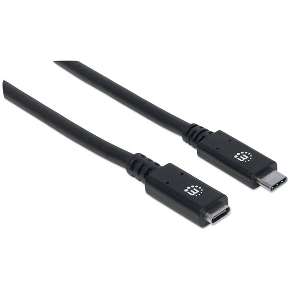 CABLE USB,MANHATTAN,355230,-C V3.1, EXT. 0.5M NEGRO 10GBPS 5A
