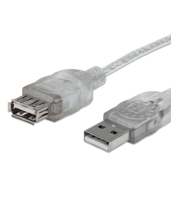 CABLE USB,MANHATTAN,340496, V2.0 EXT. 3.0M PLATA