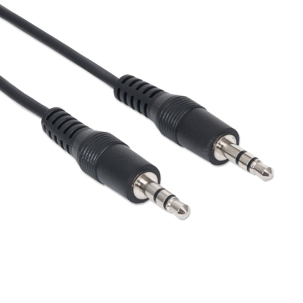 CABLE AUDIO,MANHATTAN,334594, ESTEREO 3.5MM M-M 1.8M NEGRO
