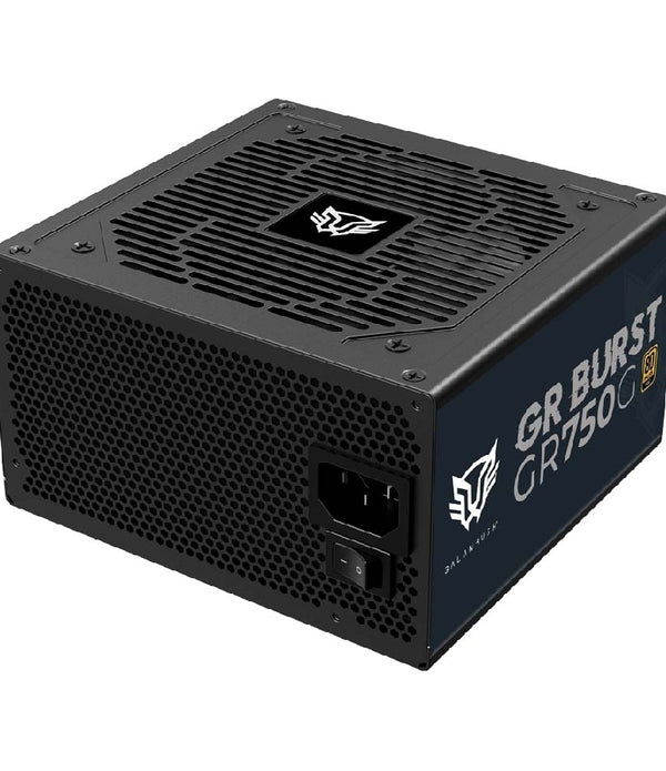 FUENTE DE PODER GAMER BALAM RUSH GR BURST GR750G / CERTIFICADA / 750W / 80 PLUS GOLD / ATX / FULL MODULAR / BAJO NIVEL DE RUIDO / NEGRO / BR-937665