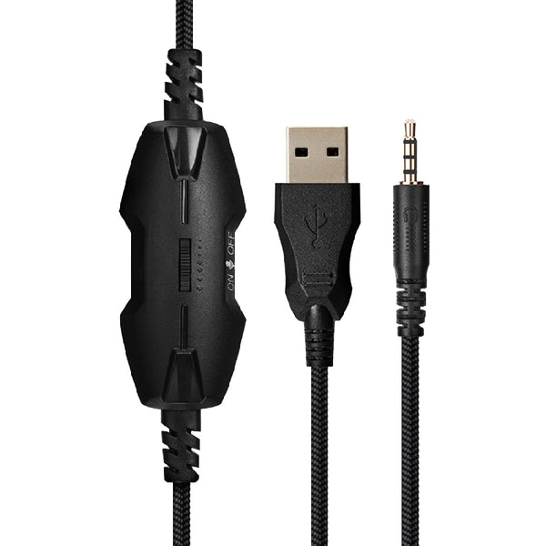 AUDIFONOS GAMER ORPHIX II HS699 / ALAMBRICOS / DIADEMA / AUX 3.5 MM - USB / PC - DISPOSITIVOS MOVILES -CONSOLAS / ALTAVOCES 50 MM / ILUMINACION RGB / MICROFONO OMNIDIRECCIONAL / NEGRO / BR-941181