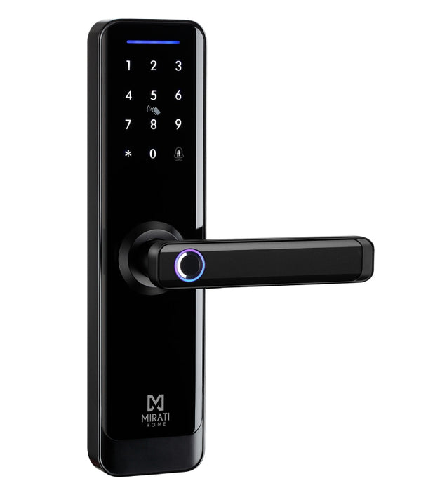 CERRADURA ELECTRONICA INTELIGENTE MIRATI INTERIOR Y EXTERIOR, HUELLA DIGITAL, LLAVE FSICA, TARJETA RF CONTROL DE ACCESO