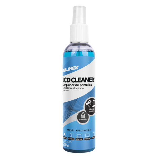 LIMPIADOR DE PANTALLAS SILIMEX LCD CLEANER 250 ML LIMPIADOR Y PROTECTOR ANTIESTTICO PARA TODO TIPO DE PANTALLAS