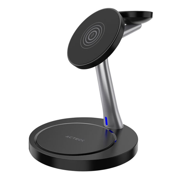 CARGADOR ACTECK ENERGON S-MATE CI740 / INALAMBRICO QI / 15 W / 3 DISPOSITIVOS / COMPATIBLE CON APPLE / AC-937139