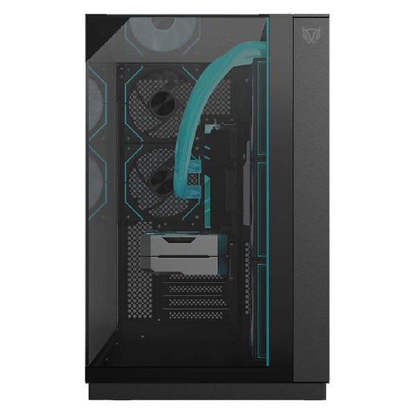 GABINETE GAMER BALAM RUSH TANK MAJESTIC 7600 / MEDIA TORRE / ATX/MICRO ATX- MINI ITX / VENTILADORES ARGB / TRIPLE PANEL DE CRISTAL TEMPLADO / NEGRO / BR-941495