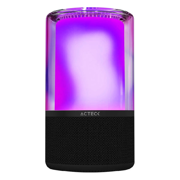 BOCINA ACTECK GLEE PURE AP70 / INALAMBRICA / BLUETOOTH - CONEXION TWS 3.5 MM / SONIDO ESTEREO / 20 W / ILUMINACION LED / SUBWOOFER / NEGRO / AC-936385