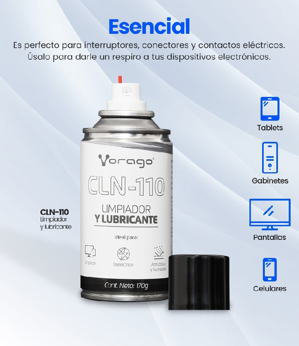 LIMPIADOR Y LUBRICANTE  DIELECTRICO  /  VORAGO /  170GR /   BASE SILICON PARA COMPONENTES ELÉCTRICOS