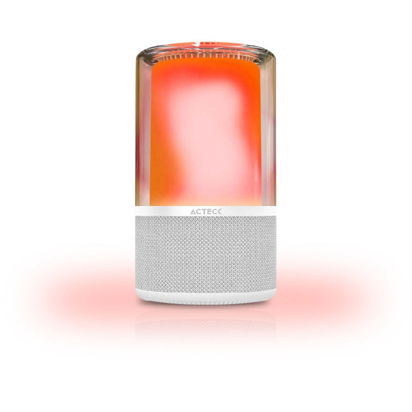 BOCINA ACTECK GLEE PURE AP70 / INALAMBRICA / BLUETOOTH - CONEXION TWS 3.5 MM / SONIDO ESTEREO / 20 W / ILUMINACION LED / SUBWOOFER / BLANCO / AC-936392