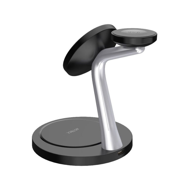 CARGADOR ACTECK ENERGON S-MATE CI740 / INALAMBRICO QI / 15 W / 3 DISPOSITIVOS / COMPATIBLE CON APPLE / AC-937139