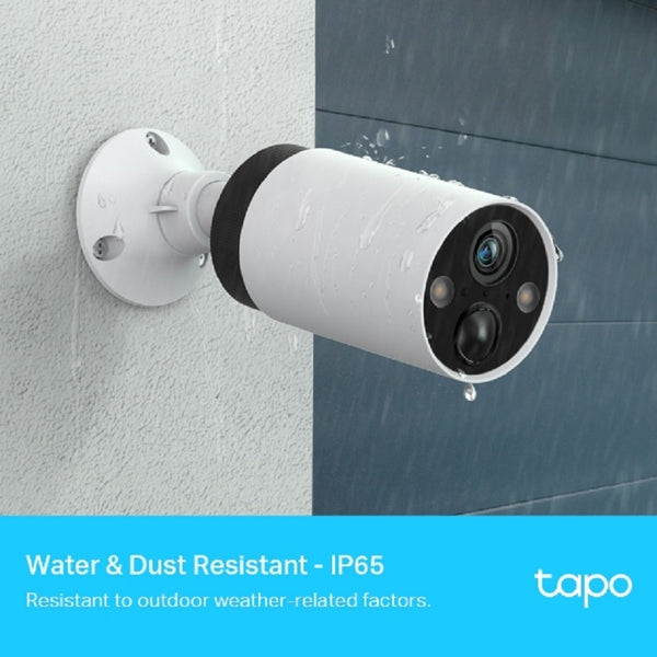 CAMARA TP-LINK TAPO C420S1 PARA EXTERIOR WIFI CON BATERIA RECARGABLE RESOLUCION 2K 1080P IP65 A PRUEBA DE AGUA VISION NOCTURNA AUDIO BIDIRECCIONAL DURACION BATERIA HASTA 180 DIAS