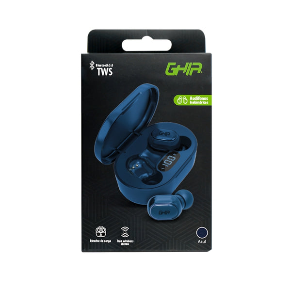 AUDIFONOS INALAMBRICOS TWS GHIA COLOR AZUL
