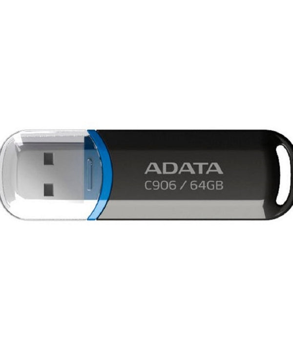 MEMORIA ADATA 64GB USB 2.0 C906 NEGRO (AC906-64G-RBK)