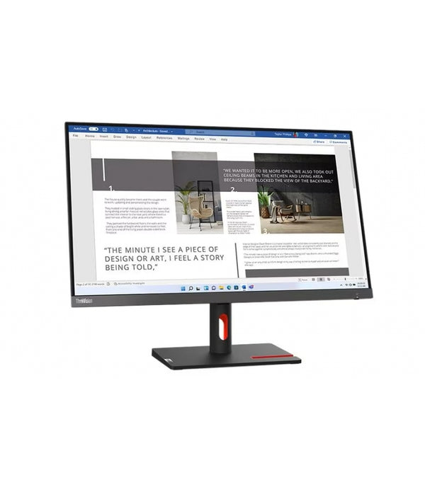 MONITOR LENOVO THINKVISION S27I-30, TAMAÑO 27, RESOLUCIN 1920 X1080 PXELES, W-LED, RELACIN DEASPECTO 169, PUERTO VGA 1, HDMI2, 3 AÑOS DE GARANTA.