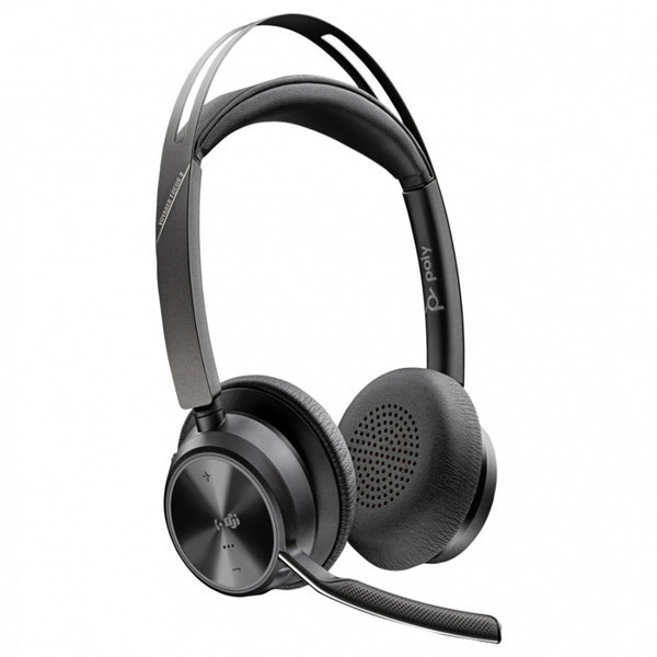 DIADEMA HP POLY 9T9J4AAAC3 VOYAGER FOCUS 2 UC/ VERSION MICROSOFT TEAMS BLUETOOTH DONGLE USB-A CONEXION HASTA 2 DISPOSITIVOS ESTEREO HASTA19 H DE CONVERSACION ALCANCE HASTA 50 M (SIN BASE DE CARGA)