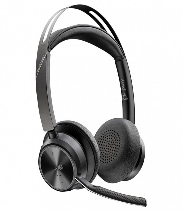 DIADEMA HP POLY 9T9J4AAAC3 VOYAGER FOCUS 2 UC/ VERSION MICROSOFT TEAMS BLUETOOTH DONGLE USB-A CONEXION HASTA 2 DISPOSITIVOS ESTEREO HASTA19 H DE CONVERSACION ALCANCE HASTA 50 M (SIN BASE DE CARGA)