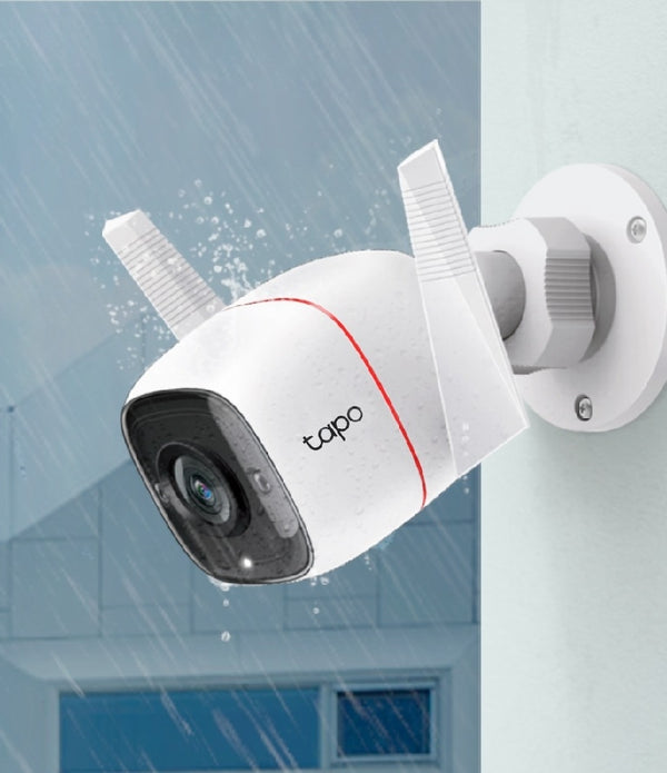 CAMARA IP TP-LINK TAPO C310 WIFI PT EXTERIOR 3MP DETECCION DE MOVIMIENTO VISION NOCTURNA MICROSD 128GB AUDIO BIRIDECCIONAL ALARMA 15 FPS