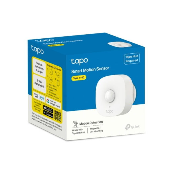 SENSOR TP-LINK TAPO T100 SENSOR MOVIMIENTO INTELIGENTE ANGULO DE DETECCION 120 AHORRO ENERGIA LARGA DURACION