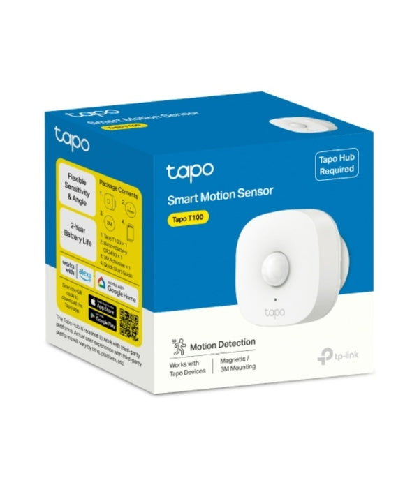 SENSOR TP-LINK TAPO T100 SENSOR MOVIMIENTO INTELIGENTE ANGULO DE DETECCION 120 AHORRO ENERGIA LARGA DURACION