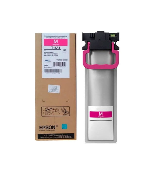 BOLSA DE TINTA EPSON T11A320-AL ALTO RENDIMIENTO MAGENTA 39 ML,RENDIMIENTO 5,000 IMPRESIONES, COSTO PP $0.19C