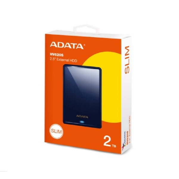 DISCO DURO EXTERNO ADATA HV620S 2TB PORTATIL 2.5 USB 3.2 WINDOWS MAC LINUX DASHDRIVE SLIM COLOR AZUL AHV620S-2TU31-CBL