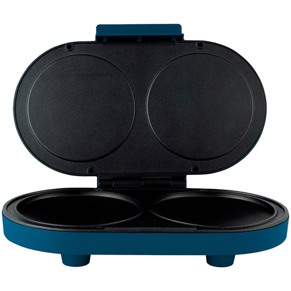 PARRILLA PARA HOTCAKES MIRATI / 1000W / DOBLE PARILLA / ANTIADHERENTE / AZUL
