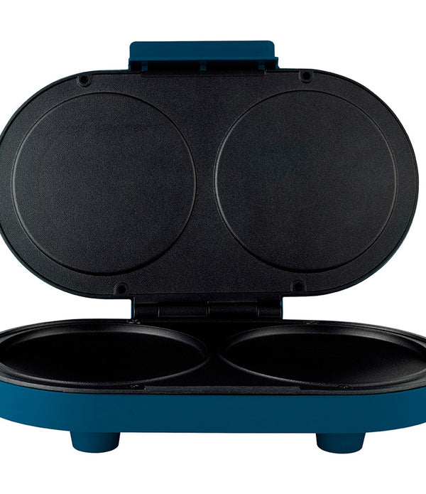 PARRILLA PARA HOTCAKES MIRATI / 1000W / DOBLE PARILLA / ANTIADHERENTE / AZUL