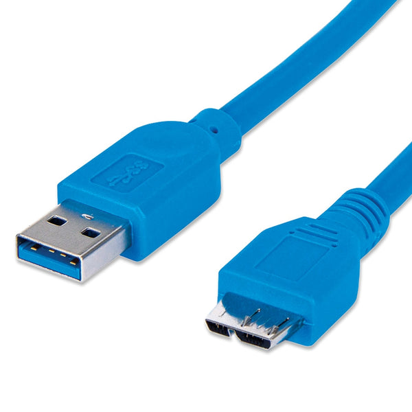 CABLE USB,MANHATTAN,325424, V3.0 A-MICRO B 2.0M AZUL