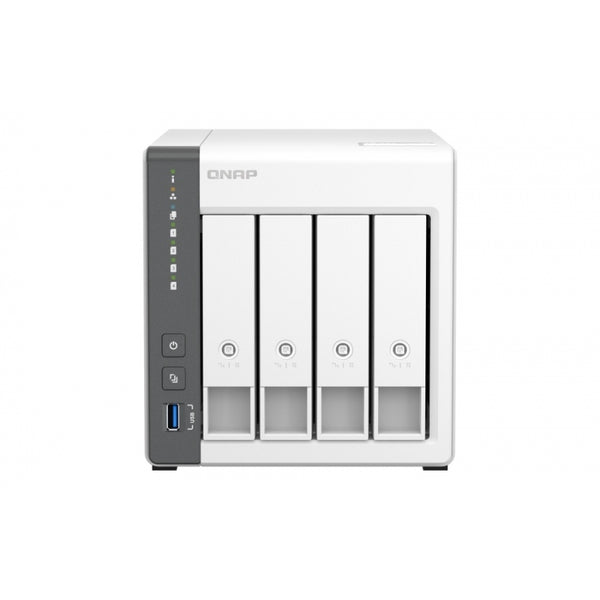 NAS QNAP TS-433-4G /4 BAHIAS NUCLEO CUADRUPLE 2.0 GHZ 4GB DDR3/1 LAN 2,5 GBE/ 1 LAN GBE/USB 3.2 X1/SATA/HOT-SWAP/ SIN DISCOS/ ARM CORTEX A55
